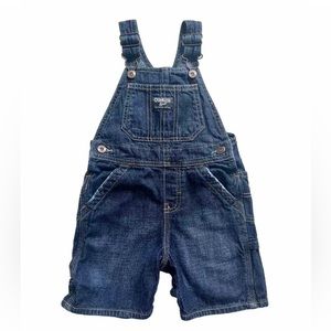 Vintage Oshkosh B’gosh 24M Shortalls Bib Overalls Shorts Denim Carpenter
